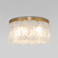 Умная потолочная люстра с перламутром 60084/5 латунь/перламутр Smart