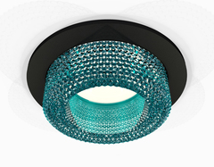 Комплект встраиваемого светильника XC7622023 SBK/BL черный песок/голубой MR16 GU5.3 (C7622, N7194)