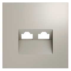 VLS001403 Накладка для розетки компьютерной двойной RJ45+RJ45 кат.6, S70 (кашемир). (ТМ Maytoni)