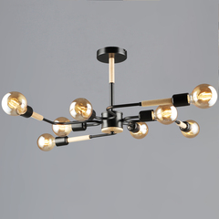 10070-0.3-08 BK+WOOD светильник потолочный