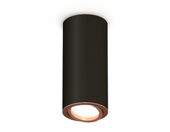 Комплект накладного светильника XS7443005 SBK/PPG черный песок/золото розовое полированное MR16 GU5.3 (C7443, N7005)