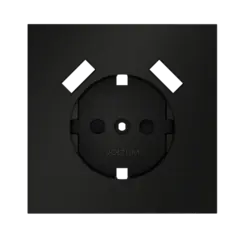 VLS000908 Накладка для розетки с заземлением и защитными шторками, с USB A+A, S70 (черный матовый). (ТМ Maytoni)