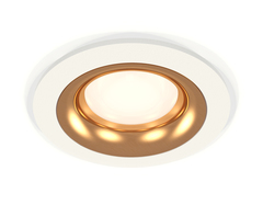 Комплект встраиваемого светильника XC7621005 SWH/PYG белый песок/золото желтое полированное MR16 GU5.3 (C7621, N7014)