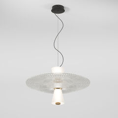 Подвесной светильник с акриловым и стекляными плафонами 40029/1 LED/ белый