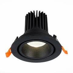 ST705.438.10 Св-к встр. Черный LED 1*10W 3000K 750Lm Ra>90 38° IP20 D102xH85 170-240V