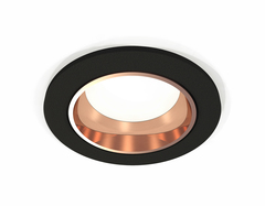 Комплект встраиваемого светильника XC6513005 SBK/PPG черный песок/золото розовое полированное MR16 GU5.3 (C6513, N6114)