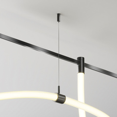 Потолочный коннектор с тросовым подвесом Tau в шинопровод Flarity черный TRA154CSW-1B. TM Maytoni