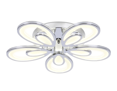 Потолочный светодиодный светильник с пультом FA469/5 CH хром 110W 580*560*80 (ПДУ РАДИО 2.4)