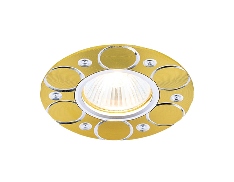 Встраиваемый потолочный точечный светильник A808 AL/G алюминий/золото MR16