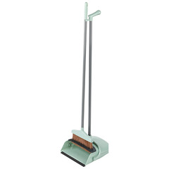 Набор для уборки BROOM: совок откидной и щетка (цвет зеленый) (Минимальная отгрузка 12 шт)