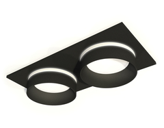 Комплект встраиваемого светильника с акрилом XC6526061 SBK/FR черный песок/белый матовый MR16 GU5.3 (C6526, N6229)