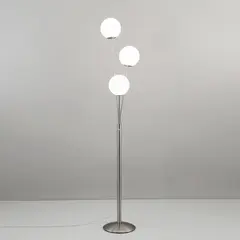 CL102934 Томми Хром Мат.+ Белый Св-к Торшер