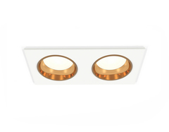 Комплект встраиваемого светильника XC6525004 SWH/PYG белый песок/золото желтое полированное MR16 GU5.3 (C6525, N6113)