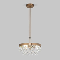 Умная потолочная люстра с хрусталем 60165/3 латунь