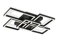 Светильник светодиодный потолочный FA1012/4+1 BK черный 90W 3000K-6400K 710*490*95 (ПДУ ИК)