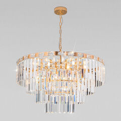 Умная подвесная хрустальная люстра 10130/10 золото