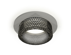 Комплект встраиваемого светильника с композитным хрусталем XC6514041 SGR/BK серый песок/тонированный MR16 GU5.3 (C6514, N6151)