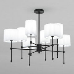 Умный потолочный светильник с тканевыми абажурами 60162/8 черный