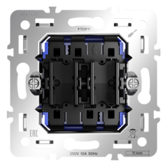 VLS0203M Механизм проходного переключателя двухклавишного 10А, S70. (ТМ Maytoni)