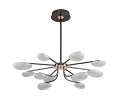 Люстра диммируемая Юнни черный жемчуг d90 h80/60/50 Led 6*5W+6*7W (4000K) с пультом ДУ