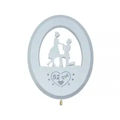 074110,25 Настенный светильник Предложение белый h4 d22 Led 21W (3000+4000k + розовая подсветка)