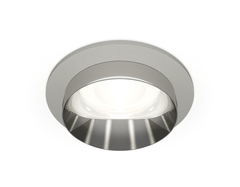 Комплект встраиваемого светильника XC6514022 SGR/PSL серый песок/серебро полированное MR16 GU5.3 (C6514, N6132)