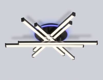 Светильник светодиодный потолочный FL6272 BK черный 76W 3000K-6400K+RGB 700*615*135 (ПДУ ИК)