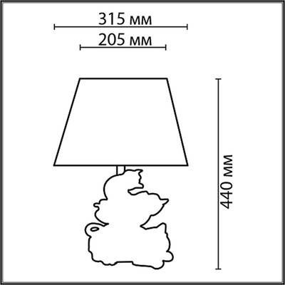 8128/1T MODERNI LN25 000 серый, керамика/текстиль Настольная лампа E27 1*60W 220V CATTY