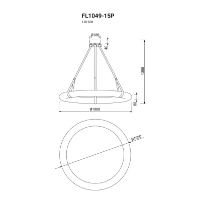 Подвесная люстра Secretum FL1049-15P, LED