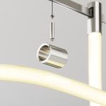 Потолочный коннектор с тросовым подвесом Tau в шинопровод Flarity платина TRA154CSW-1PT. TM Maytoni