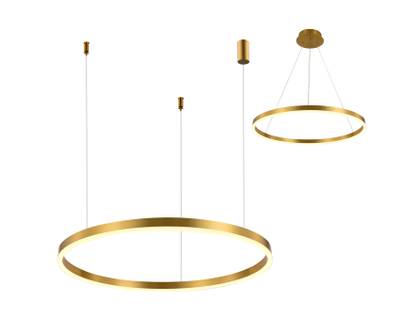 08213,36A(3000K) Подвес Тор латунь d60 h150 Led 36W (3000K) 2 типа крепления