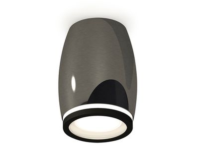 Комплект накладного светильника с акрилом XS1123020 DCH/SBK/FR черный хром/черный песок/белый матовый MR16 GU5.3 (C1123, N7121)