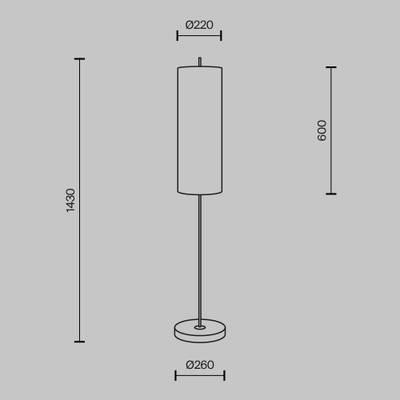 Напольный светильник (торшер) Glamping E27x1 MOD437FL-01B. TM Maytoni