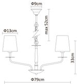 Подвесная люстра Arte Lamp EDDA A1048LM-10CC, 10хE14