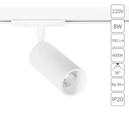 Трековый светильник Arte Lamp AERO A1345PL-1WH, 1хLED