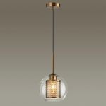 4939/1 PENDANT ODL22 467 античн.бронза/металл/прозрачный/стекло Подвес E27 1*40W CLOCKY
