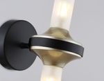 Светильник настенный LH55355/2 BK/CGD/CL черный/золото/прозрачный G9/2 max 30W 150*100*320
