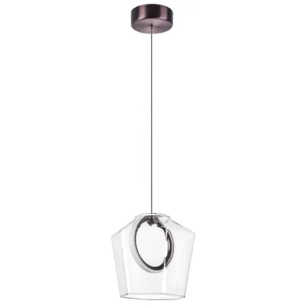 796110 Люстра CARAMELLO LED 6W 130LM КОФЕЙНЫЙ/ПРОЗРАЧНЫЙ 3000K