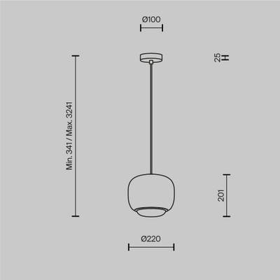 Подвесной светильник Brio 3000К 12Вт MOD466PL-L12B3K. TM Maytoni