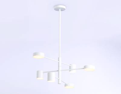 Светильник светодиодный подвесной FL51684/6 WH белый 3000K/4200K/6400K 36W D700*930 (Без ПДУ)