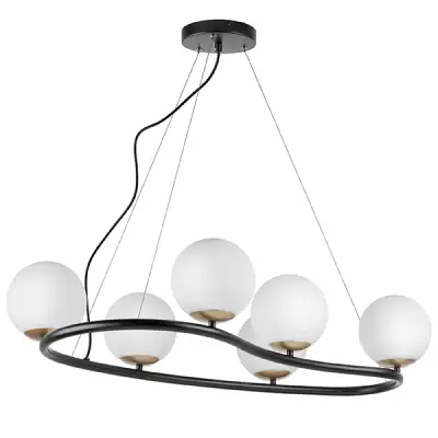 815360 Люстра CROCO 6х40W E14 ЧЕРНЫЙ МАТОВЫЙ/ЗОЛОТО Lightstar