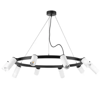 LR020365865 Люстра RULLO 10х50W GU10 ЧЕРНЫЙ/БЕЛЫЙ (571020+214436-5+214486-5)