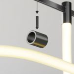 Потолочный коннектор с тросовым подвесом Tau в шинопровод Flarity черный TRA154CSW-1B. TM Maytoni