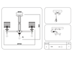 Подвесная люстра с хрусталем TR4533/6 CH/WH хром/белый E14/6 max 40W D700*560