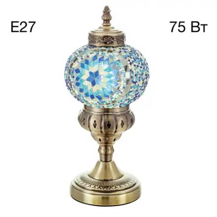 CL419816 Каир Мозаика Синяя Св-к Настольный