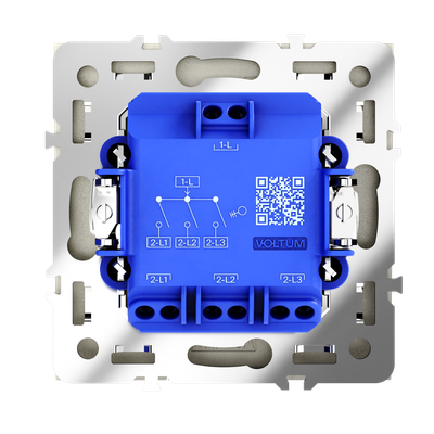 VLS030104 Выключатель встраиваемый VOLTUM S70 трехклавишный 10А, (шелк) (ТМ Maytoni)