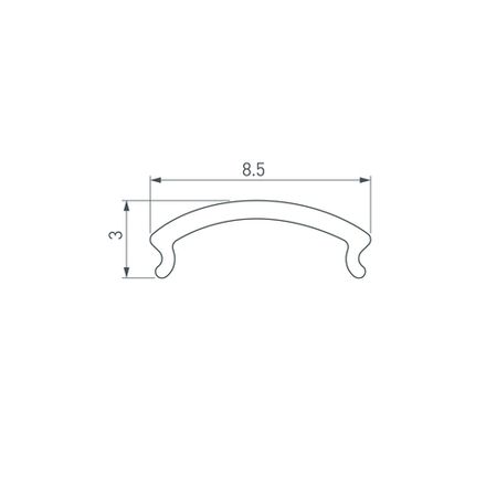 Экран WARDROBE-1530-2000 OPAL (Arlight, Пластик)
