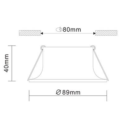 ST201.508.01 Св-к встр. Мат. белый GU10 1*50W  D89xH40 220V Без ламп