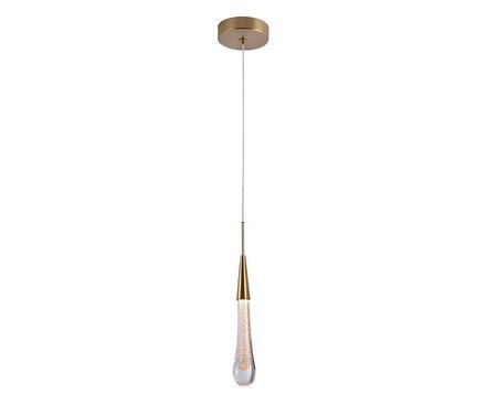 07861-1A,36 Подвес Гутта латунь d10 h200 Led 3W (3000k)