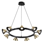 8233/9 COMFI LN25 209 черный/золото, металл Подвесной светильник GU10 LED 9*7W 220V LAMINA